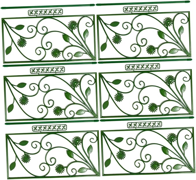 6pcs Garden Trellis for Climbing Plants Sturdy Support Stands Decorative Plant Frame for Vines Flowers and Vegetables