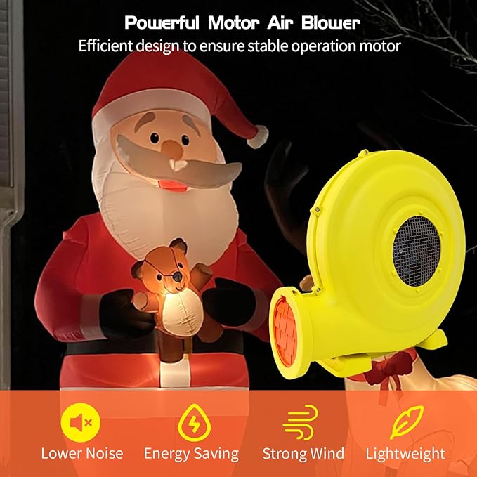 Inflatable Blower1200W 1.5 HP Inflatable Bouncer BlowerAir Blower for InflatablesCommercial Bounce House Blower for Bounce HouseBouncy Castle Jumper Water SlideInflatable Arch