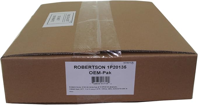 Robertson IEA432T8120N (1P20135) Electronic Fluorescent Ballast for 3 or 4 T8 Fluorescent lamps between 17W-32W (F17T8 through F32T8) or 3 F40T8 Lamps Instant Start 120V (Qty 10)