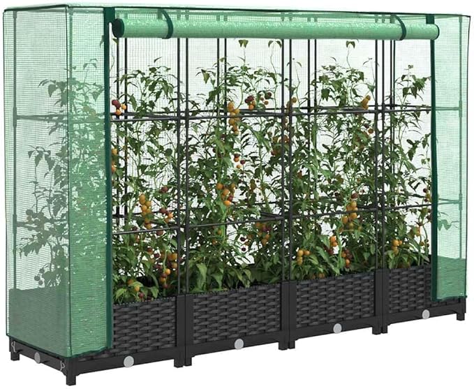YAFF Raised Bed Black Green Polypropylene Polyethylene Iron LargeLawn &amp GardenGardeningPots &amp Planters4015812