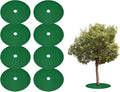 HARFINGTON 8pcs Tree Mulch Ring 28.3 Inch Non-Woven Round Tree Protector Weed Barrier Mat Plant Cover Rings for Weed Grass Control Root Protection Green
