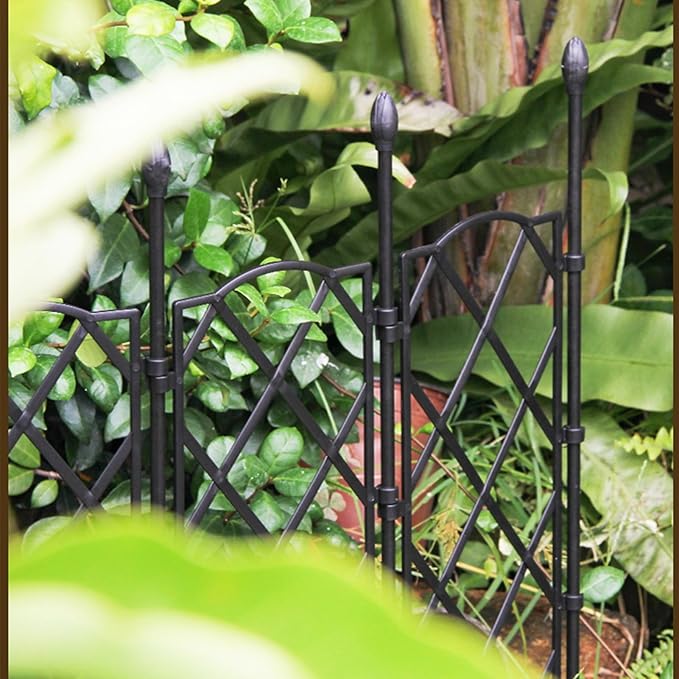 Yosoo Garden Trellis Plastic Coated Steel Expandable Flower Stand Supports Climbing Vines Indoor and Outdoor Use (1)