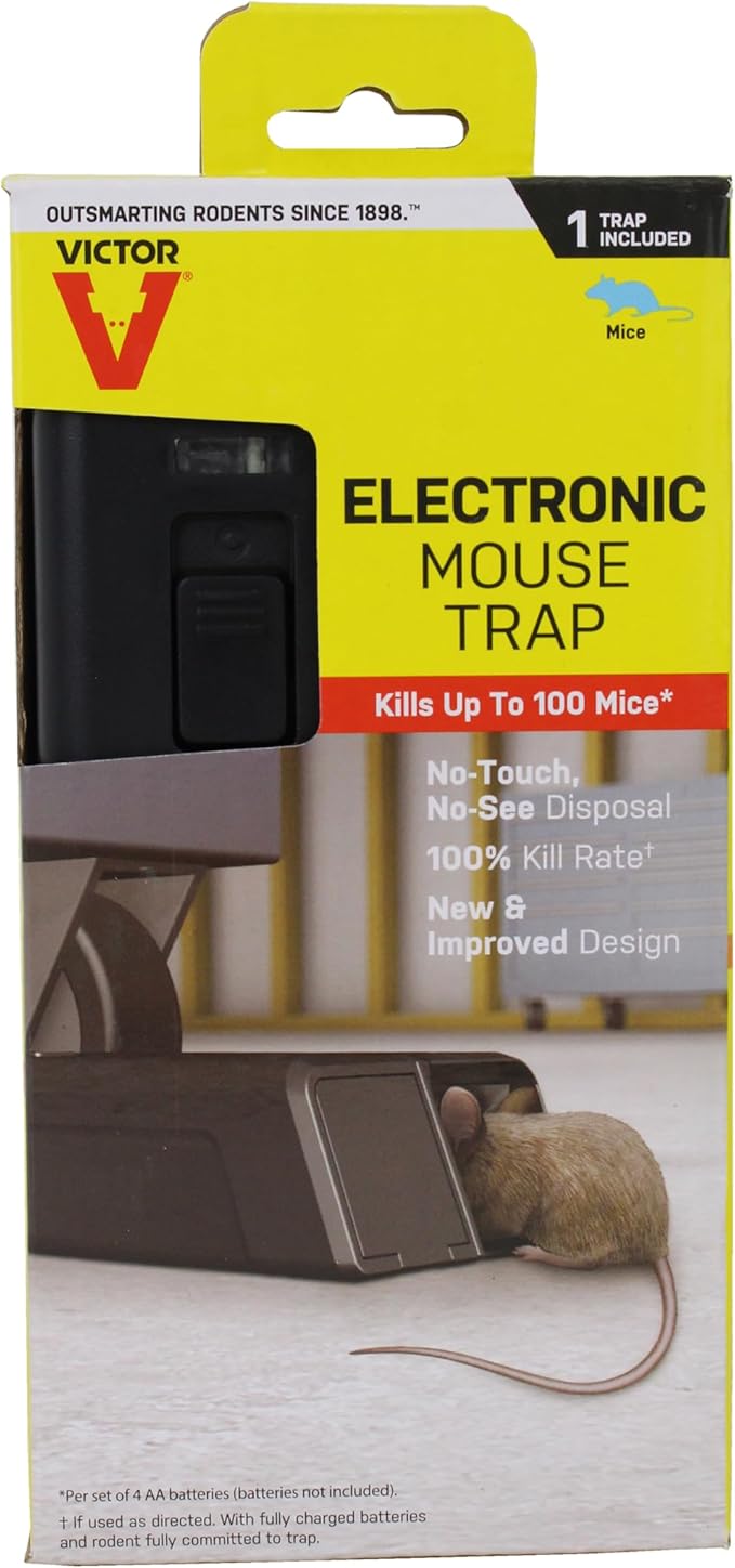 Victor M250S Indoor Electronic Humane Mouse Trap - No Touch No See Electric Mouse Trap