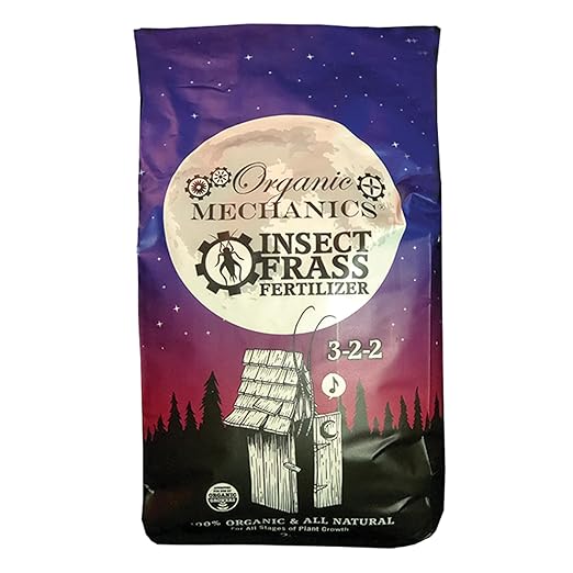 Organic Mechanics 3-2-2 Insect Frass Fertilizer 2 Pounds - Works for All Stages of Plant Growth for Houseplants Flowers Tropical Trees Succulents &amp More - Eco-Friendly