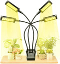 Garden Elements 4-Head Full-Spectrum LED Grow Light for Indoor Plants – Adjustable Timer Stepless Dimming Replaceable Bulbs – Ideal for Herbs Seedlings Vegetables &amp Flowers