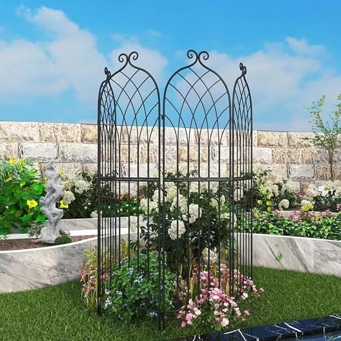 Garden Trellis for Climbing Plants Outdoor Iron Trellis for Potted Plants Flowers Vine Vegetable Indoor Outdoor (Size : 200 * 52CM/78.8 * 20.5IN)