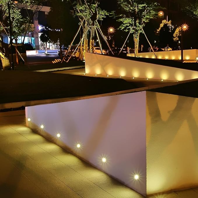4 Pack LED Underground Light COB Floor Lamp IP65 Waterproof Outdoor Ground Spot Landscape Garden Square Path Yard Recessed Buried Spotlight (Warm White 20W)