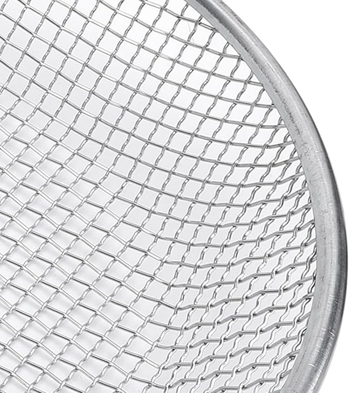 Gardening Sand Soil Compost Sifter Stainless Steel Garden Sifter with Gloves Garden Potting Mesh Sieve Sifting Pan for Gardening Sand Rocks Dirt Soil Sifter Mesh Gardening