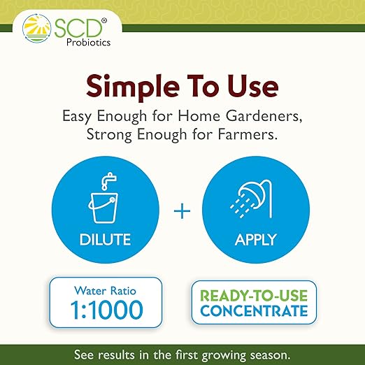 SCD BioAg – Organic Lawn and Garden Soil Microbes with 12 Probiotic Strains Live Super Concentrate of Liquid Microorganisms Chemical-Free Soil Revitalizer Yard &amp Lawn Treatment (1 Liter w/Spray