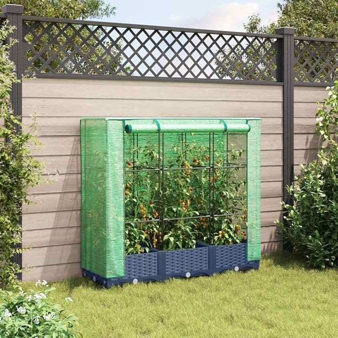 SKM Raised Bed Blue Grey Polypropylene Polyethylene Iron MediumGrey (Weight 15.43KG)