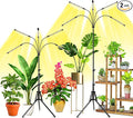 Wolezek Grow Lights for Indoor Plants 2 Pack Full Spectrum Plant Light with Adjustable Stand 5-Head LED Grow Light with Auto 6/12/16H Timer 5 Brightness Levels Ideal for Large &amp Tall Plants