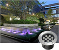 Submersible LED Pond Spotlight - 12V IP68 Waterproof Lighting for Fountain Spa Garden Patio and Landscape (12W White 9W Purple)