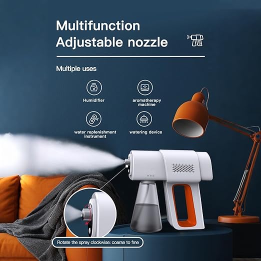 Handheld Induction Nano Fogger MachineSanitizer Spray Machine Electrostatic Sprayer Electrostatic Atomizer SprayerCordless Nano Steam for Home Office Garden use