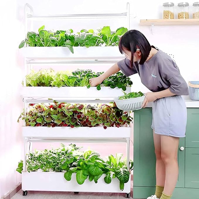 3/4 Tier Hydroponics Tower SetIndoor Garden Hydroponic GrowingHydroponic PlanterPlant Vertical Hydroponics for HerbsFruits Vegetables120hole