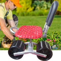 Adjustable Rolling Garden Cart with Seat Rotatable Lifting Wheeled Garden Stool Work Chair for Gardening and Household Tasks Planting(RedTwo Wheels)