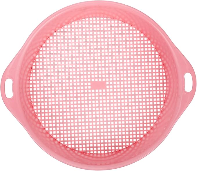 Sosoport 5pcs Manual Soil Sifter Fine Mesh Sieve Garden Sifting Tool Sifting Pan Compost Screen for Home Gardening
