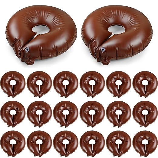 Mumufy 20 Pack Tree Watering Ring Tree Watering Bag 10 Gallon Slow Release PVC Drip Irrigation Water Pouch Automatic Drip System for Planting Gardening Trees and Shrubs 23.6 Inch (Brown)
