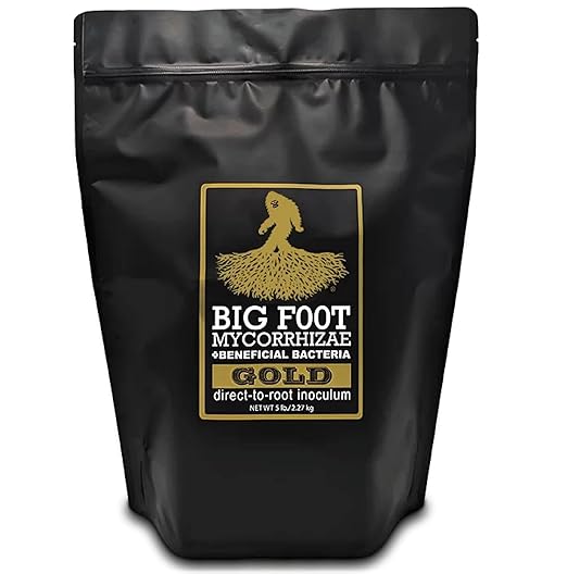 Big Foot Gold Mycorrhizal Fungi 5 lbs Beneficial Bacteria for Plant Growth Root Stimulator Super Concentrated 3-in-1 Formula for All Plants