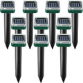 Mole Repellent Solar Powered 10 Pack Solar Mole Repellents Ultrasonic for Vole Snakes Gopher Waterproof Sonic Vole Deterrent SpikesSnake Gopher for Garden and Yard