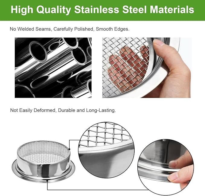 Soil Sieve Stainless Steel Riddle Sieve Set 9.5 Diameter Garden Sifter with 5 Filter Mesh Sizes 135912mm and Bonsai Soil Scoops Gardening Tool