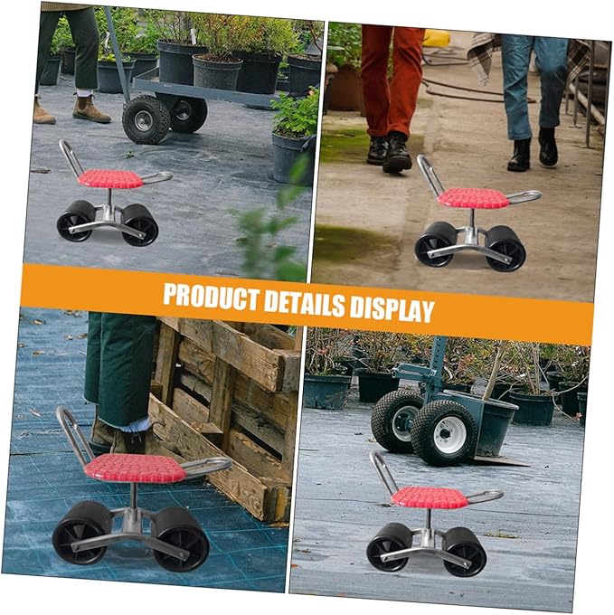 Gardening Stool Wheel Work Chair Wheel Stool Wheel Made of Rubber Stable Rolling Stool for Garden