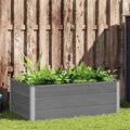SKM Garden Raised Bed Grey Wood-Plastic Composite 59.1x39.4x21.3 inGrey (Weight 47.62KG)