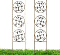 Set of 2 Hummingbird Metal Garden Trellis for Climbing Plants Decorative Vegetables Flowers Vine Trellis for Outdoor Patio 55'' H x 12.4'' W