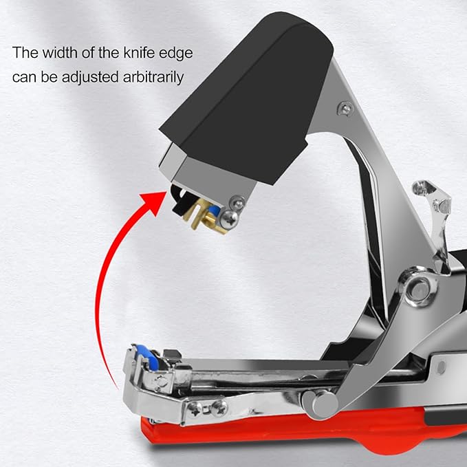 Plant Tying Machine Tool Set Lightweight Vining Tying Tool for Binding Vines for Tomatoes Cucumbers Peppers Eggplants &amp Gardening Includes 10000pcs Staples &amp 20 Rolls of Tape (Red)