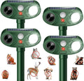 2026 Upgraded Ultrasonic Solar Animal Repellent Outdoor Deer Repellent Devices Squirrel Cat Raccoon Rabbit Dog Deterrent with Motion Sensor Flash Light for Yard Garden Lawn-4 Pack