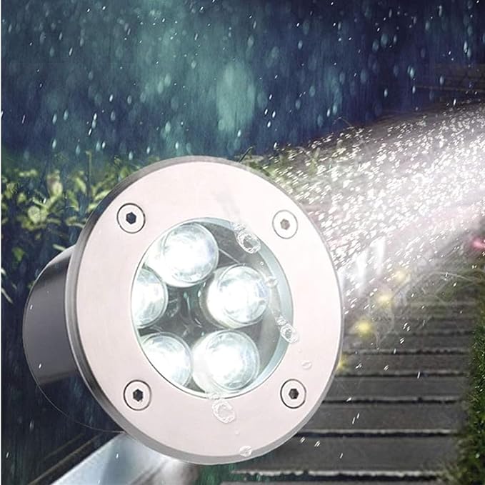 Submersible LED Fountain Light - IP68 Waterproof Underwater Pond Spotlight 12V AC Recessed Landscape Lighting for Garden Patio and Pathway