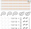 Spider Farmer 2FT LED Grow Lights for Indoor PlantsFull Spectrum (3000K+5000K+660nm)80W (4x20W400W Equivalent)IP65 WaterproofLinkable DesignPlant Light Strip for ShelvesGreenhouse4-Pack