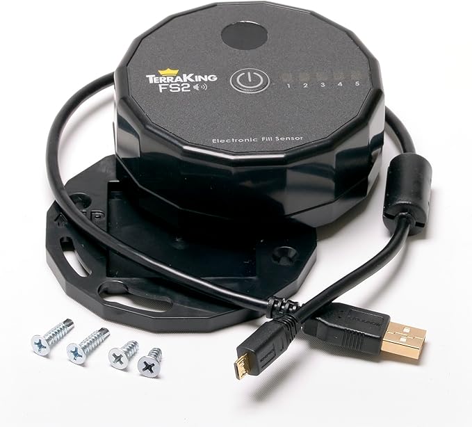 TK95073 FS2 Material Collection Fill Sensor Designed for Most Baggers or Leaf/Material Collection Systems Rechargeable Battery USB Cable Included