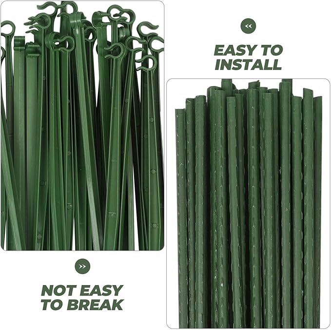 VILLCASE 3 Sets Tomato Plant Supports Garden Trellis for Climbing Plants with 27 Rods and Connectors Indoor and Outdoor Vegetable Climbing Frame