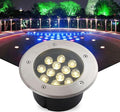 Outdoor LED Spotlight - Ground Projector Lights IP67 Waterproof Outdoor LED Recessed Spotlight Buried Garden Light LED Recessed Ground Spotlights For Garden Tree Landscape Lighting(RGB12w(24V))