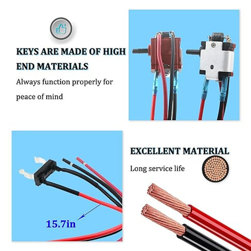 291632001 Genuine Wiring Harness OME Part for Ryobi 18V Cordless Leaf Blower Switch for P2108 RIDGID Troy-BILT Echo Powerstroke Workforce BLACKMAX Blower Replaces Parts (18 Volts)