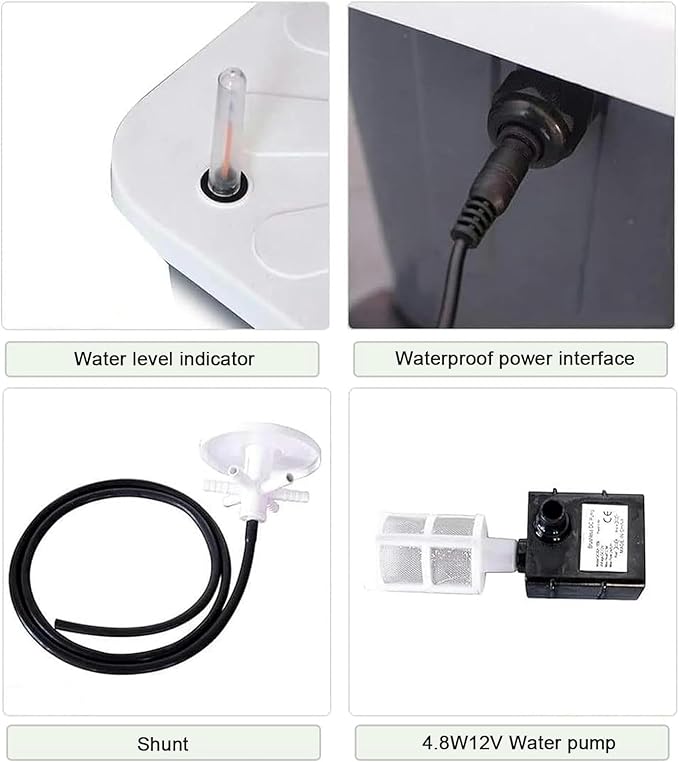 Hydroponic Tower Aquaponic Growing Garden Tower Aeroponic Growing Kit for Herbs Fruits and Vegetables with Moisturizing Pump Adapter Net Pots