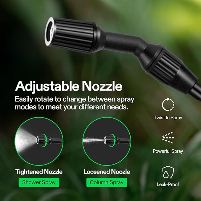 VIVOSUN 1.35-Gallon Pump Pressure Sprayer Pressurized Lawn &amp Garden Water Spray Bottle with Adjustable Shoulder Strap for Spraying Plants Garden Watering and Household Cleaning