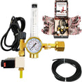 CO2 Regulator by Carbon Accelerator for C02 Tanks - Gauge for Pressure and Flow Meter with 120v Plug for Solenoid Valve for Grow Rooms Tents and Works with PPM Controllers and Timers