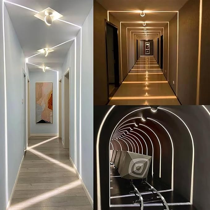 LED Outdoor Window Sill Light IP65 Waterproof Spotlight Contour Lighting Door Frame Trail Strip Hotel Corridor Lights 10W(Blue10W-DC24V)