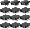 12 Pack Key Required Rat Station Box 3 Large &amp 9 Compact Outdoor Mouse Bait Stations Box Lockable Weather Resistant Bait Boxes for Indoor &amp Outdoor