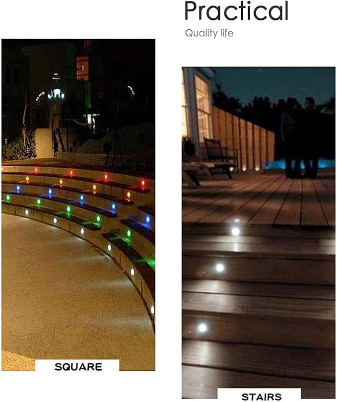 Outdoor landscape spotlight LED ground landscape lamp – outdoor recessed lights IP67 waterproof LED recessed spotlight LED ground floodlight for outdoor use round recessed Yellow Light-15 W