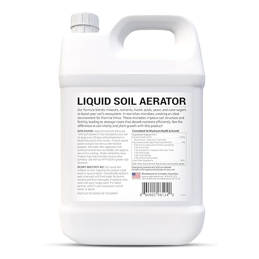 Covington Liquid Lawn Aerator (1 Gallon) – Soil Conditioner &amp Softener for Lawns &amp Gardens – Loosens Clay &amp Compacted Soil for Better Water &amp Nutrient Absorption – Liquid Aeration Conc