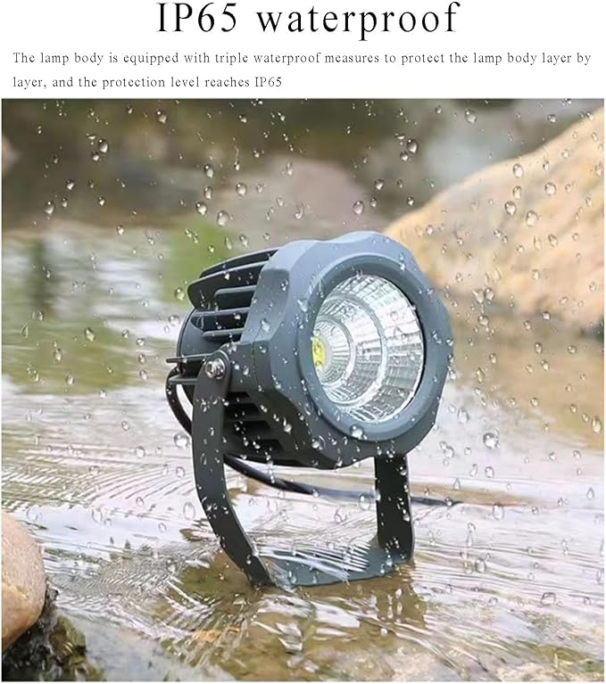 Tree Spotlights - IP65 LED Waterproof Spotlight Low Voltage DC12/24V Courtyard Lawn Landscape Lights Outdoor Rotation COB Floodlight for Plazas Parks and Villas(Blue20W-DC24V)