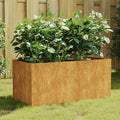 Corten Steel Planter Box Corten Steel Garden Raised Bed for Flowers Plants 31.5x15.7x15.7 Corten Steel-297