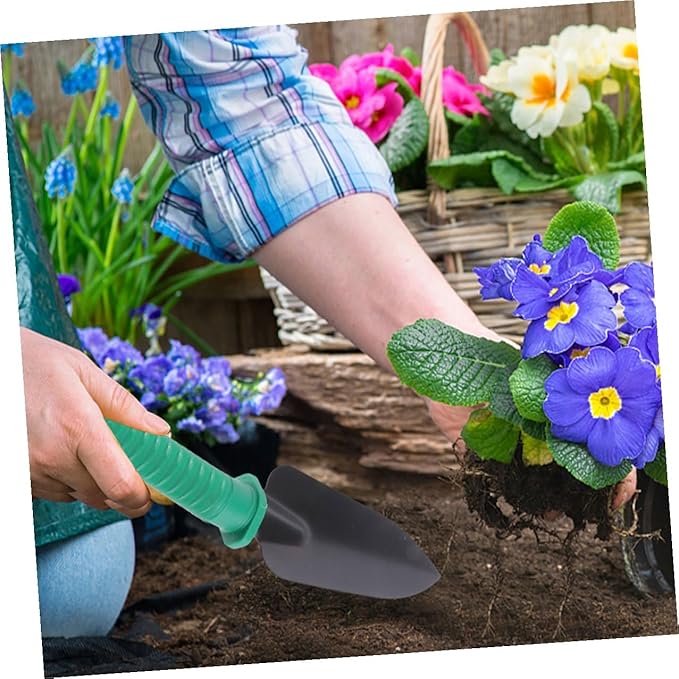 Garden Tool Set with Stainless Steel Shovel Rake Pruning Shears 5pcs Portable Gardening Kit for Outdoor Planting and Lawn Care with Carrying Case