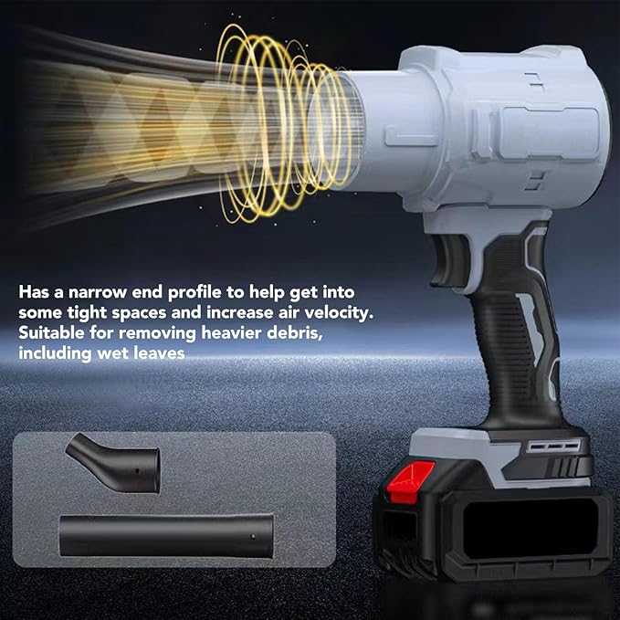 Hilitand Leaf Blower Nozzle Handheld Blower Nozzle Flat End Nozzle for Tight Spaces with 1-Click Installation Compatible with Cordless Handheld Blowers