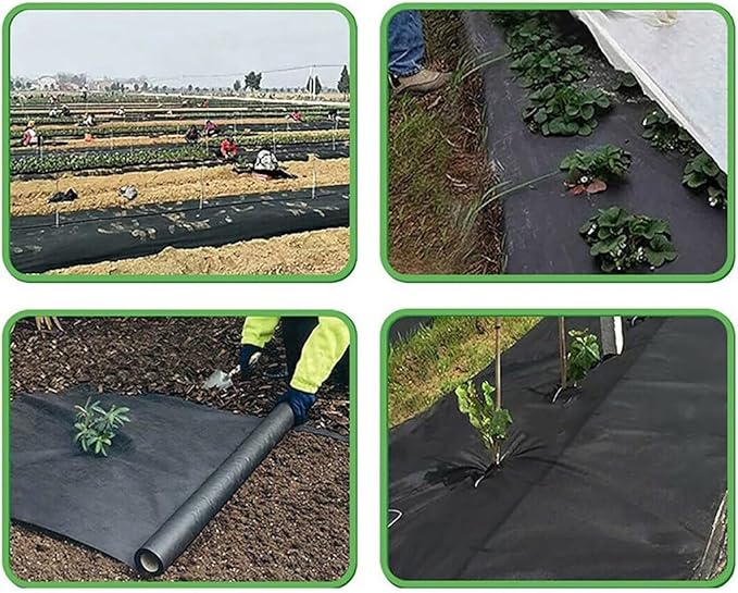 Weed Control Fabric - Landscape Barrier Membrane Durable Geotextile Ground Cover for Garden 1x20m Weed Prevention Film Heavy-Duty Weed Blocker
