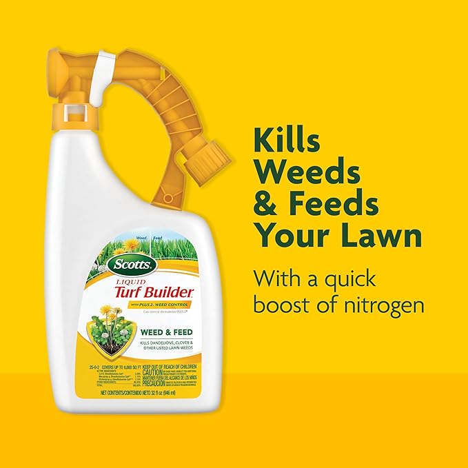 Scotts Liquid Lawn Care Bundle with Turf Builder Lawn Food Turf Builder with Plus 2 Weed Control and Green Max Lawn Food
