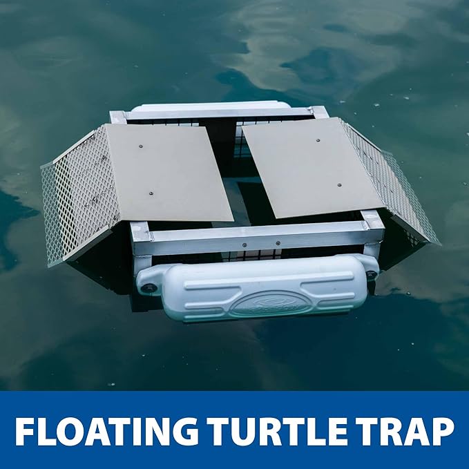 The Pond Guy Floating Turtle Trap for Outdoor Ponds &amp Lakes - Catch &amp Relocate Turtles Safely No-Bait Reusable &amp Heavy-Duty