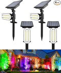 Solar Spotlights Outdoor Waterproof Color Changing Halloween Lights Auto On/Off Solar Spot Lights for Outside Multicolor 4 Pack
